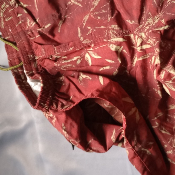 Patagonia Baggies Long Adult Size Small Maroon Gold Floral Lined - Picture 7 of 10